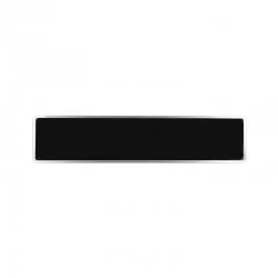 Plaque d'immatriculation noire autocollante au format court 45,5x10 cm