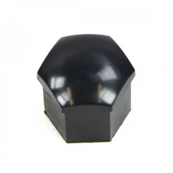 Cache-écrou de roue en plastique noir (tête hexagonale 17mm)